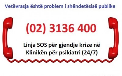 Linja SOS për gjendje krize në Klinikën për psikiatri (24/7): (02) 3136 400.