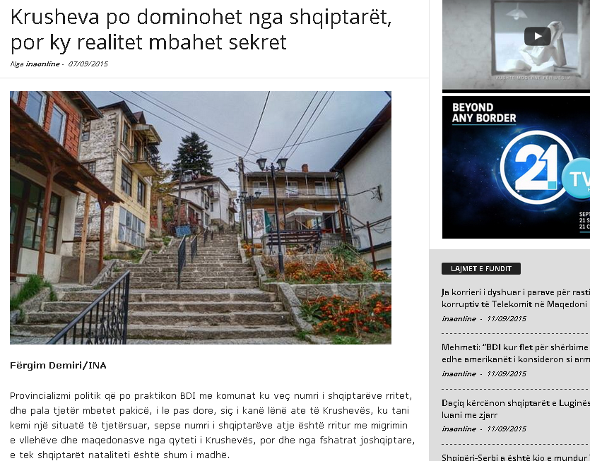 INA - Krusheva po dominohet nga shqiptaret, por ky realitet mbahet sekret