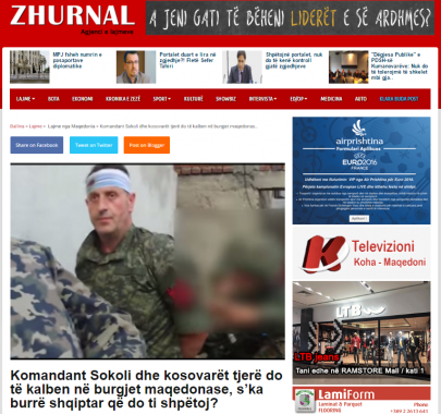 Zhurnal - Komandant Sokoli dhe kosovaret tjere do tw kalben ne burgjet e Maqedonise